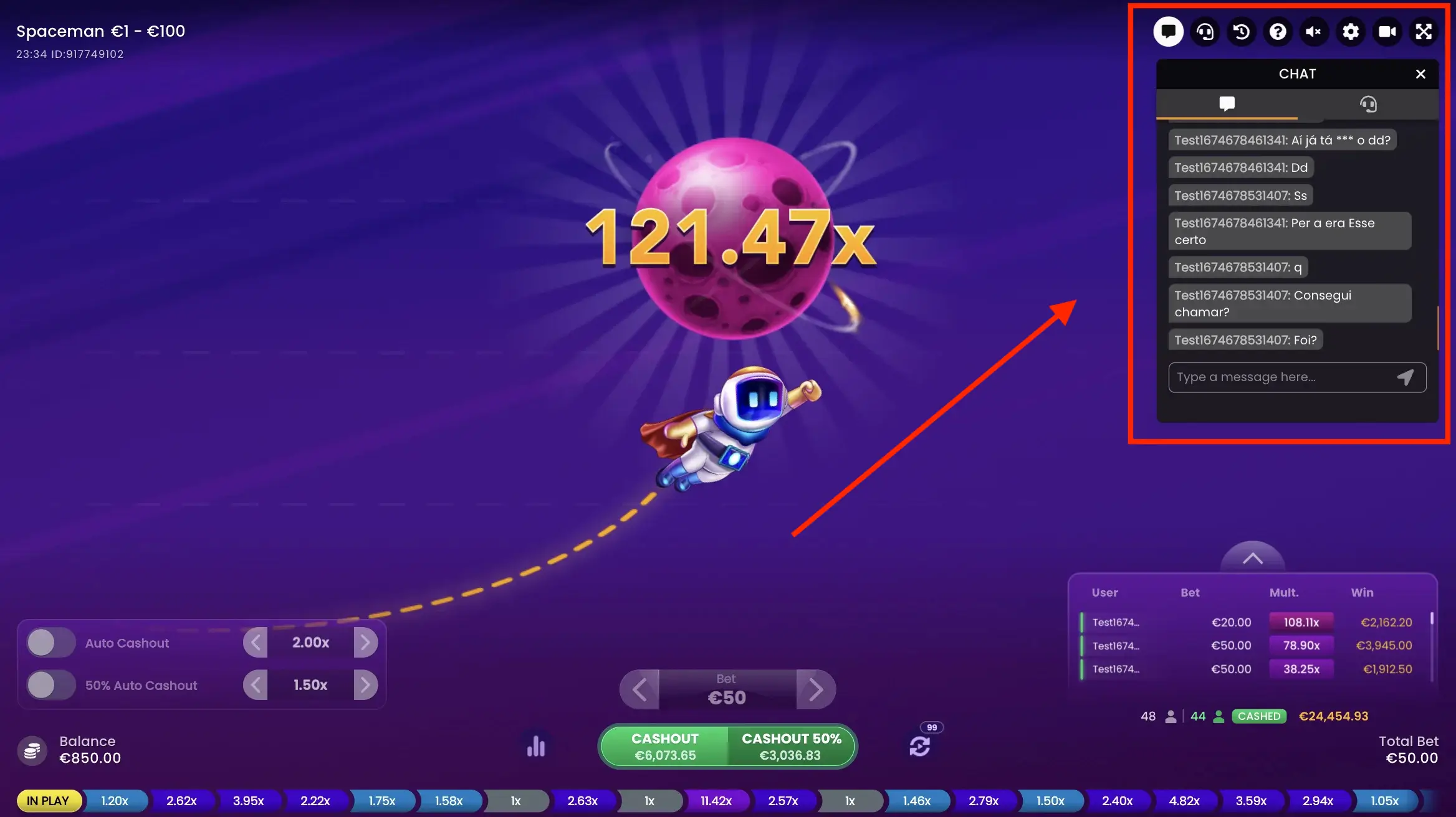 Настройки Spaceman от Pragmatic Play